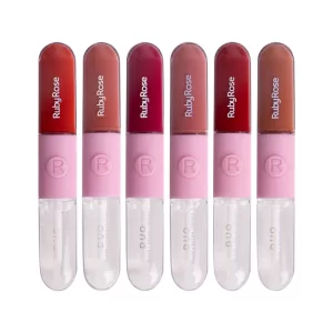 Batom e gloss duo Ruby Rose